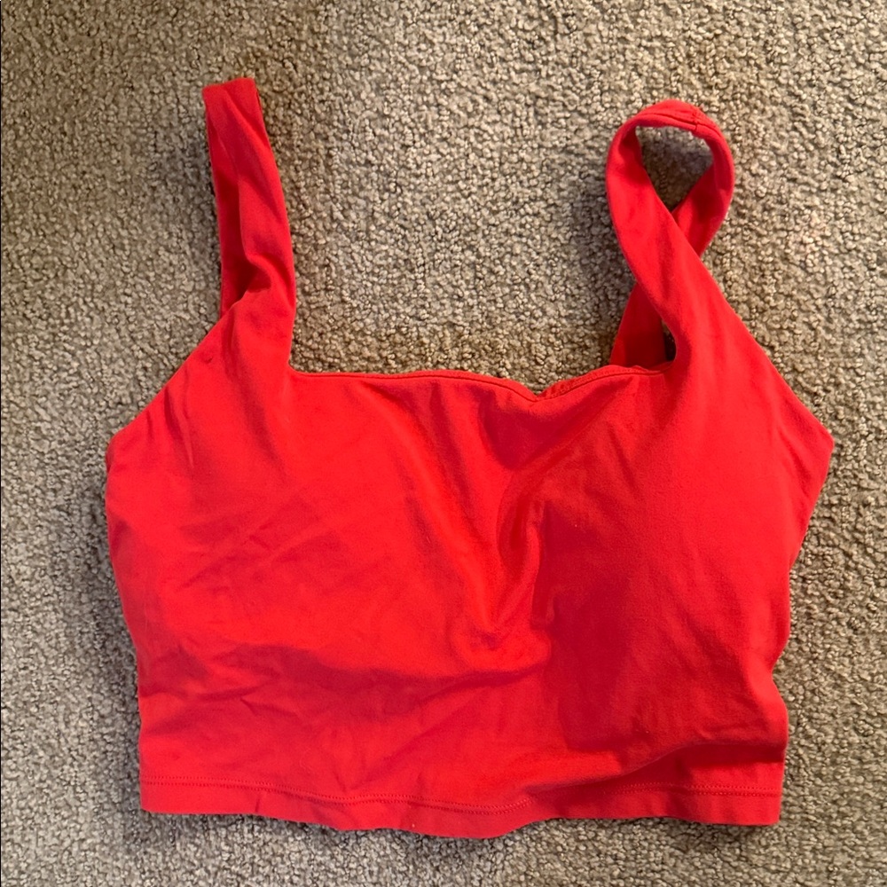 Red Cropped Tank Top